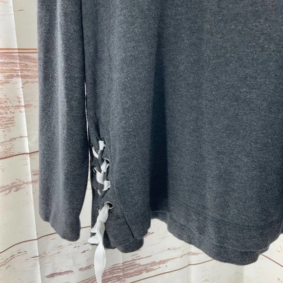 Simply Vera Wang Heather Grey Sweat Shirt XL - Picture 4 of 6